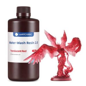 S3DA-043-Anycubic Water-Wash Resin 2.0-Translucent Red