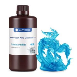 S3DA-050-Anycubic Water-Wash ABS-Like Resin 3.0-Trans.Blue