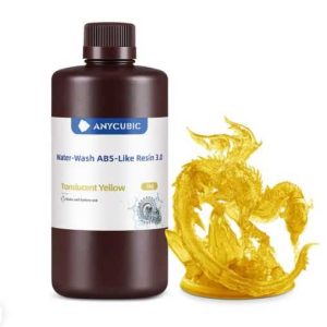 S3DA-058-Anycubic Water-Wash ABS-Like Resin3.0-Trans.Yellow
